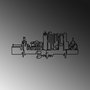 Wallity Accesorio Decorativo de Pared de Metal Negro 120x47x1.5cm 100% Metal